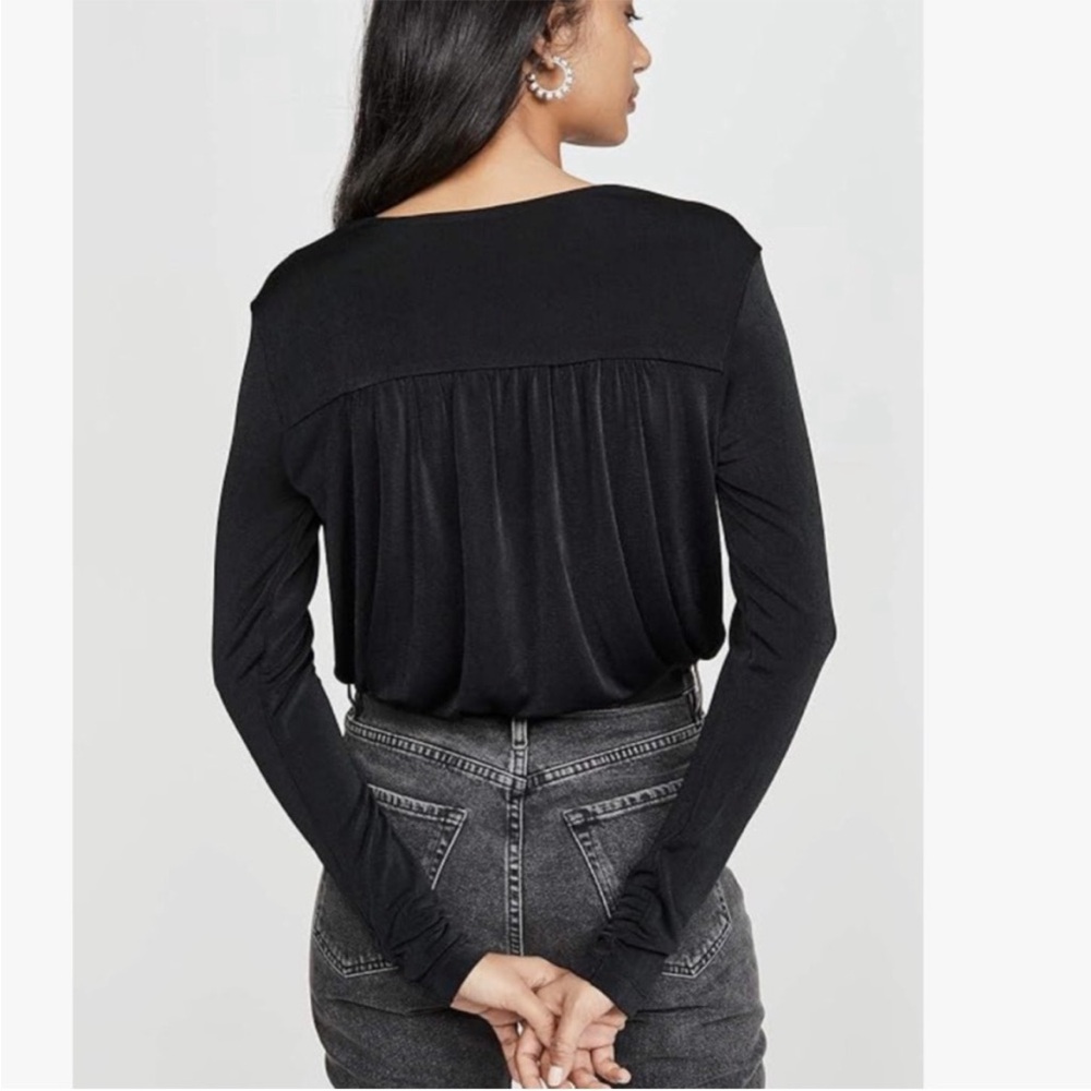 Free People Intimately Turnt Black Wrap Bodysuit - Picture 4 of 9